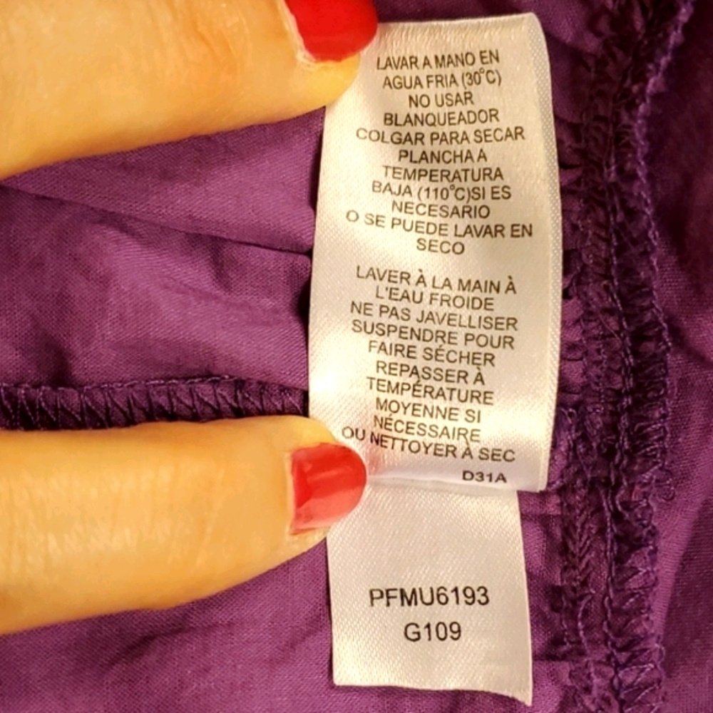 Kensie Purple Black Silk Mini Skirt Pleated Waist Party Skirt Size 10 NWOT - Picture 5 of 10